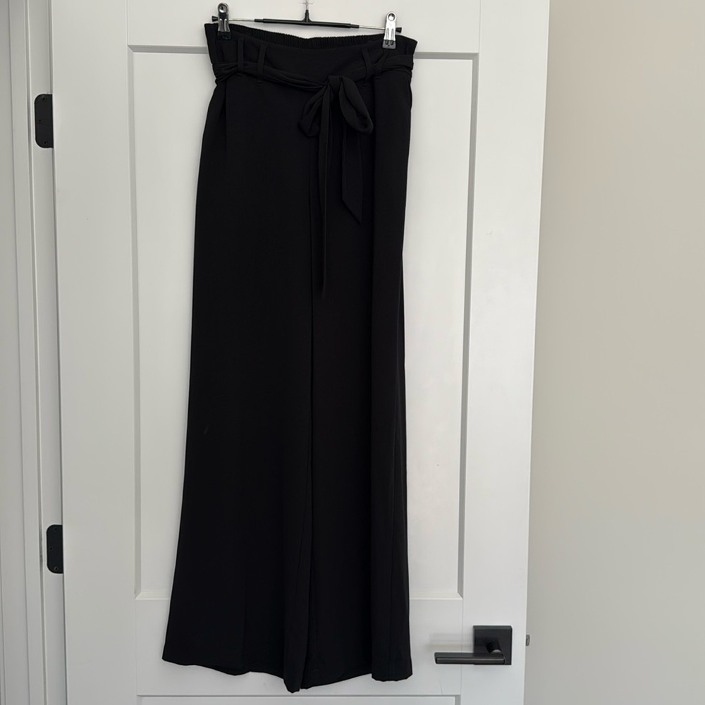 A New Day Paper Bag Waist Pants - Black​​​​